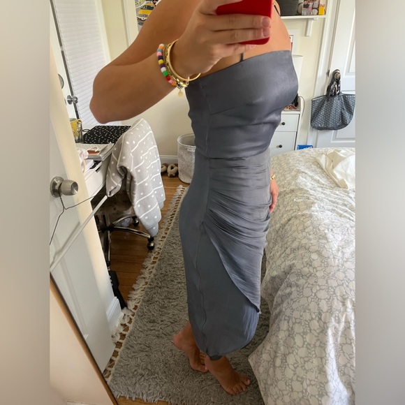 REVOLVE/Lovers and Friends, slate blue spaghetti strap midi, S - Picture 2 of 3